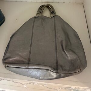 Plinio Visona Italia 1959 Silver Leather Satchel